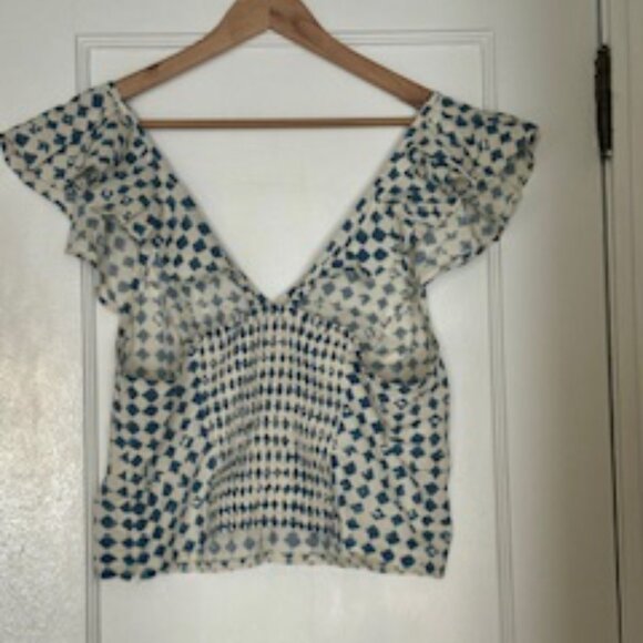 Madewell Flutter Sleeve Top - Picture 2 of 3